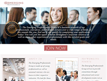 Tablet Screenshot of emergingprofessionals.com